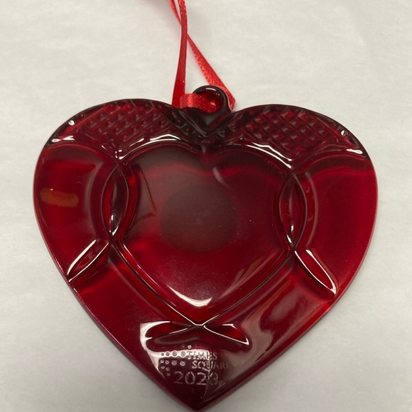 Waterford Deep Red Heart Ornament - Picture 4 of 4